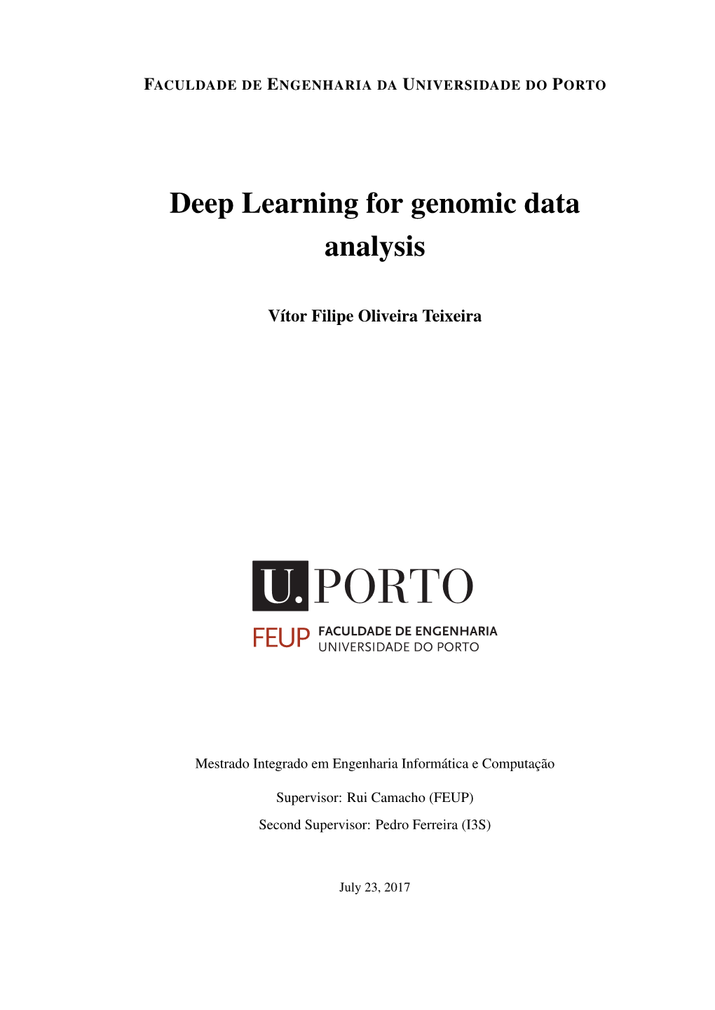 Deep Learning for Genomic Data Analysis