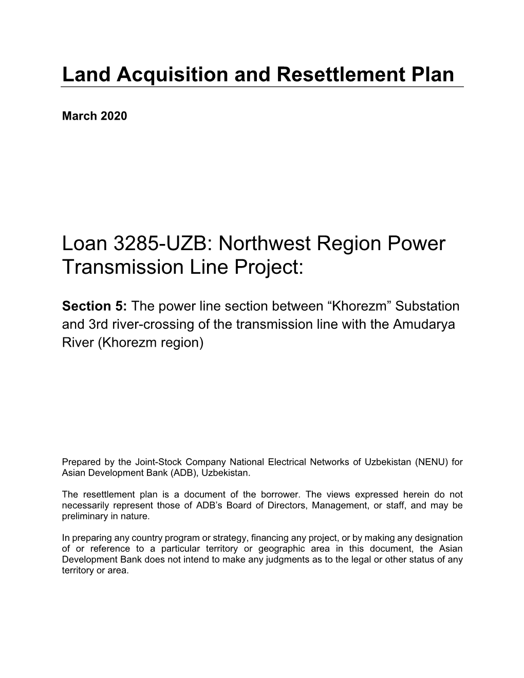 Northwest Region Power Transmission Line Project