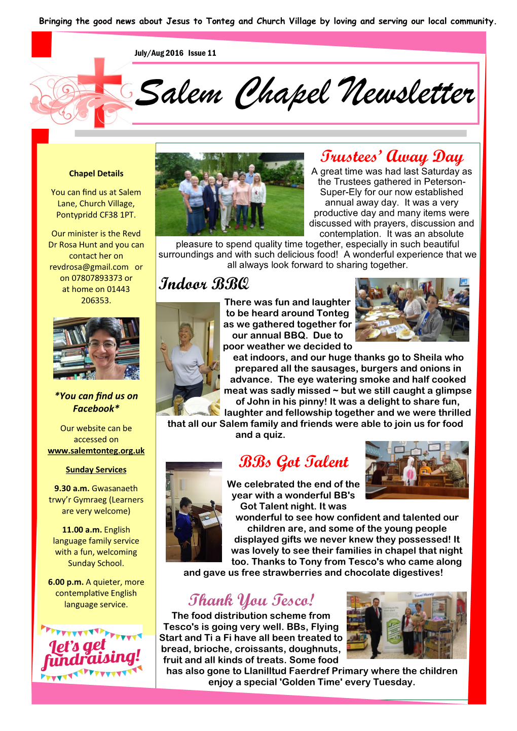 Salem Chapel Newsletter