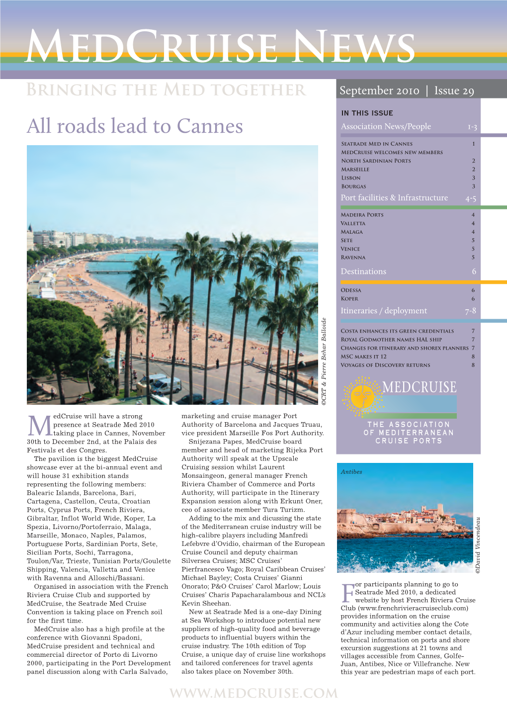 MEDCRUISE Newsletter Issue 29.Qxd 23/9/10 14:58 Page 1