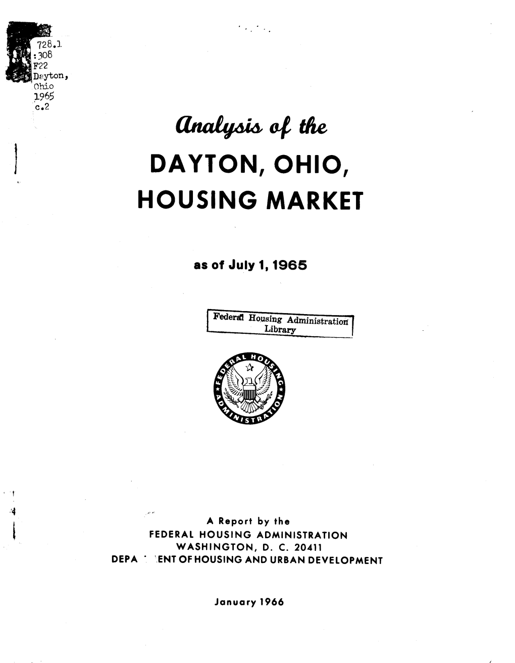 Analysis of the Dayton, Ohio Housing Market