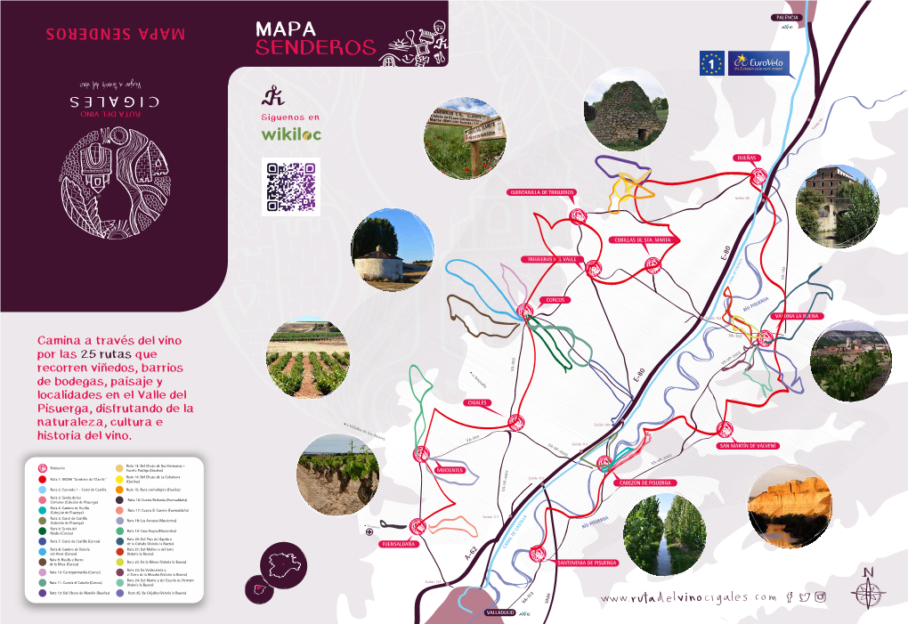 Mapa De Senderos De La Ruta Del Vino De