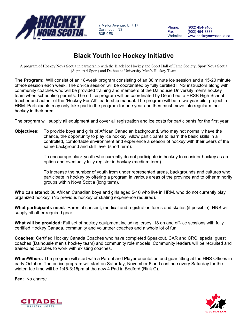 Black Youth Ice Hockey Initiative