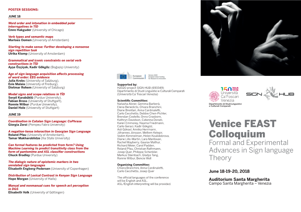 Venice Feast Colloquium