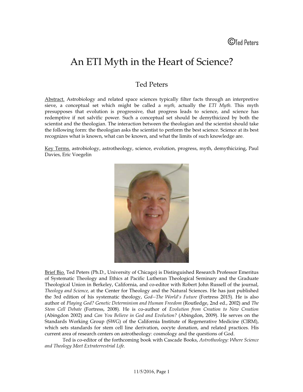 An ETI Myth in the Heart of Science?