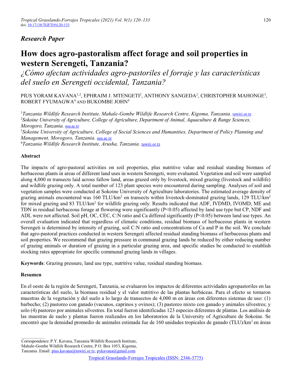 How Does Agro-Pastoralism Affect Forage and Soil Properties In