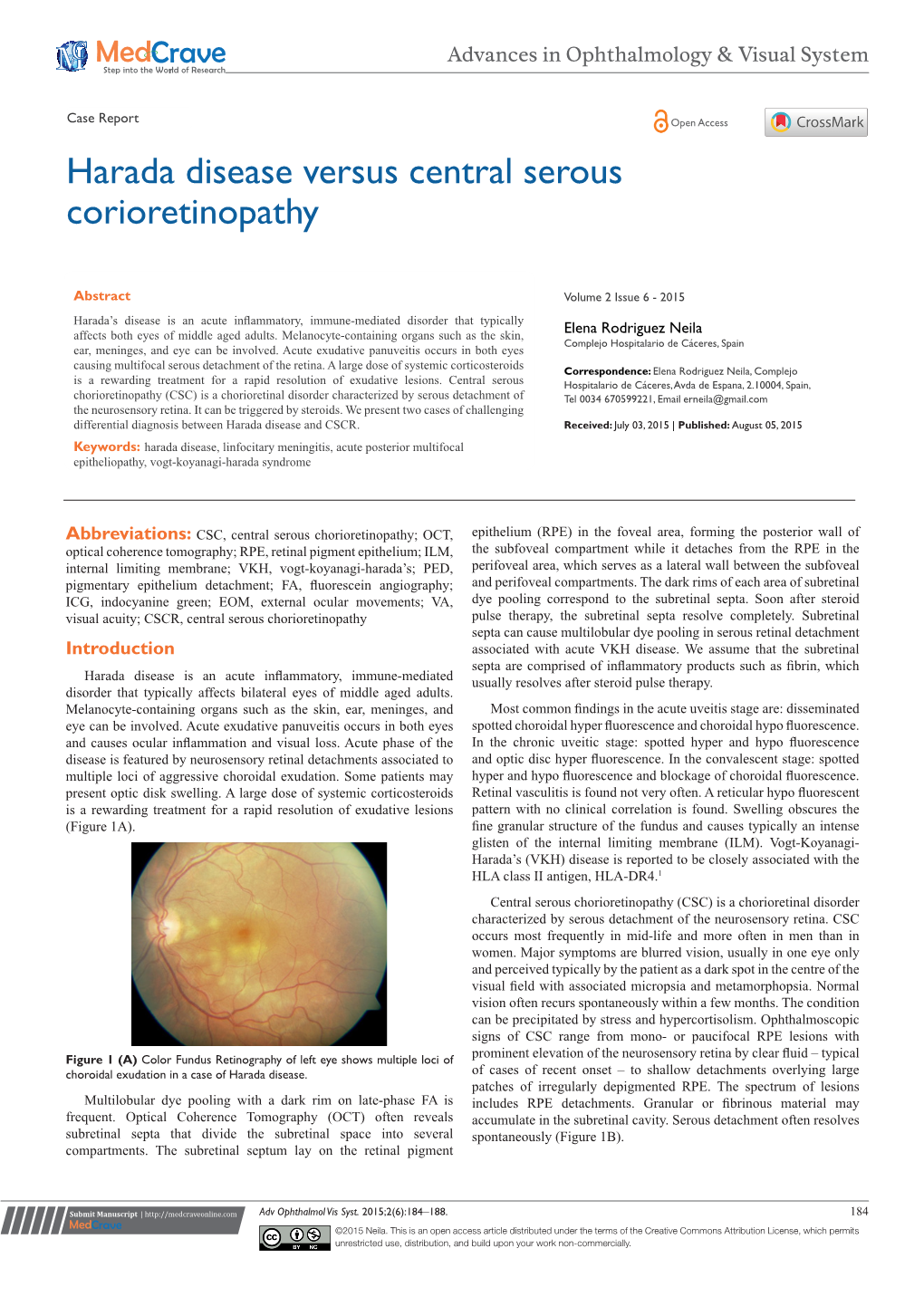 Harada Disease Versus Central Serous Corioretinopathy