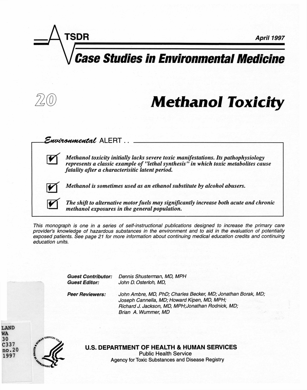 Methanol Toxicity