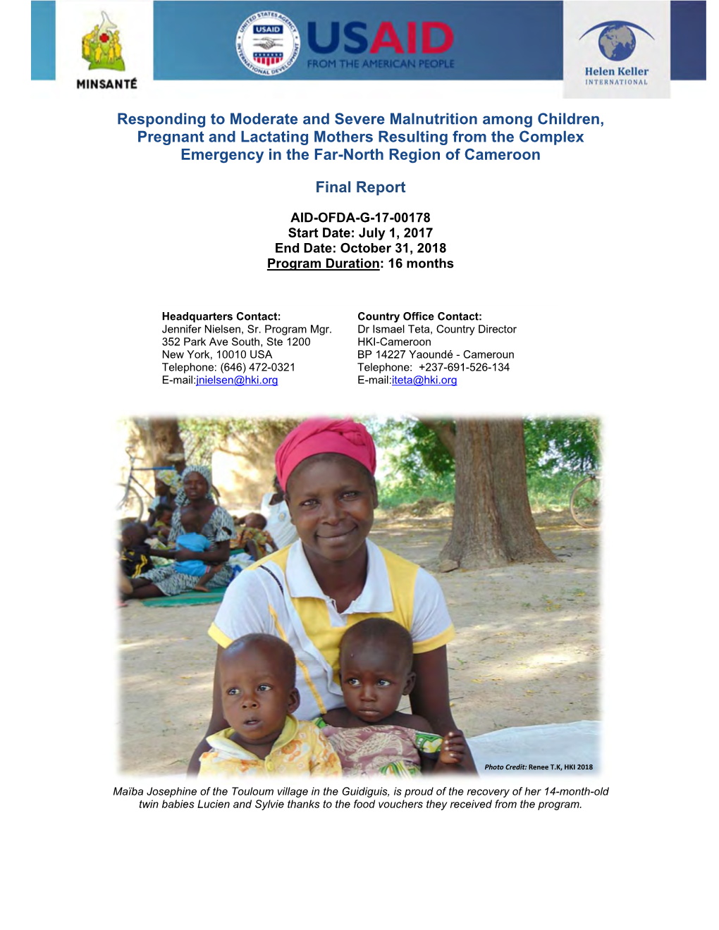 Responding to Moderate and Severe Malnutrition Among Children