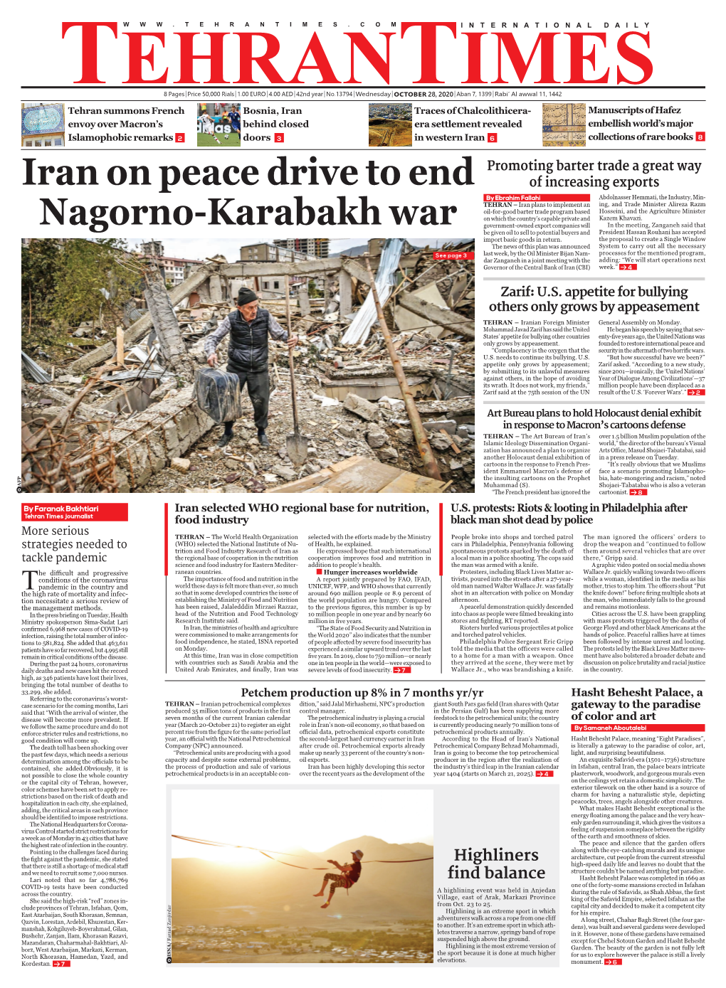 Iran on Peace Drive to End Nagorno-Karabakh