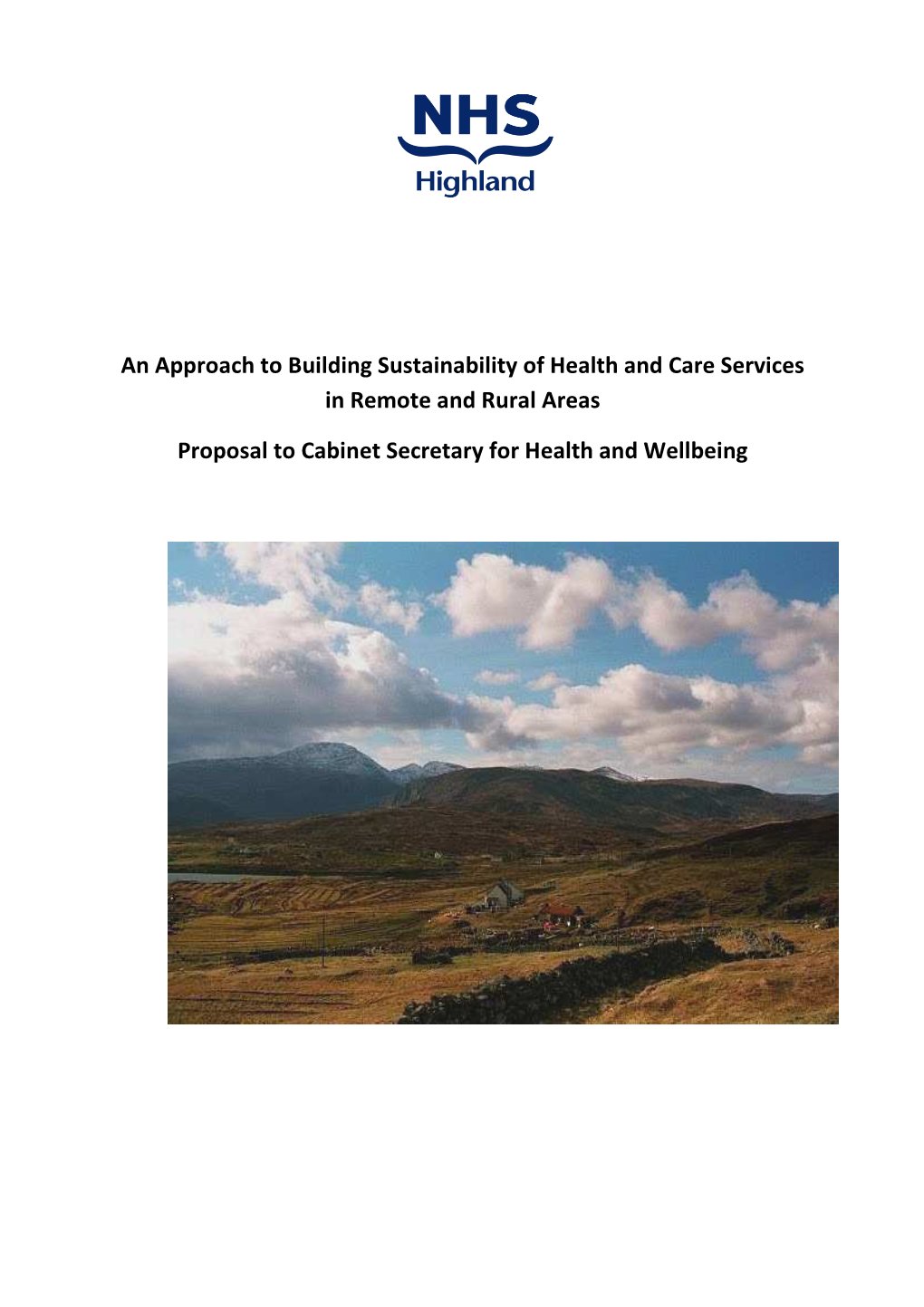 An Approach to Building Sustainability of Health and Care Services in Remote and Rural Areas