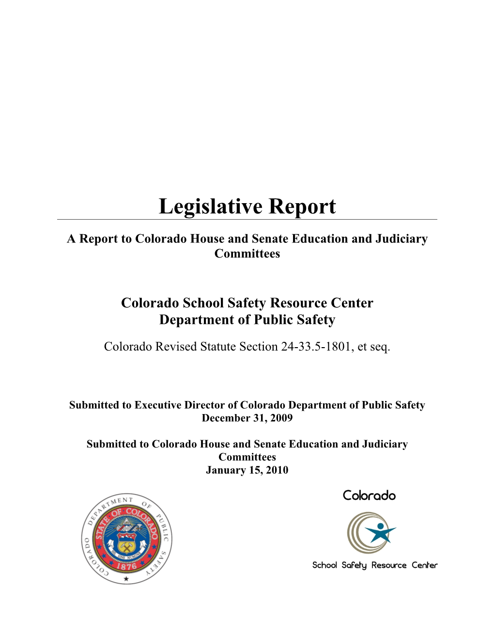 2009 Legislative Report