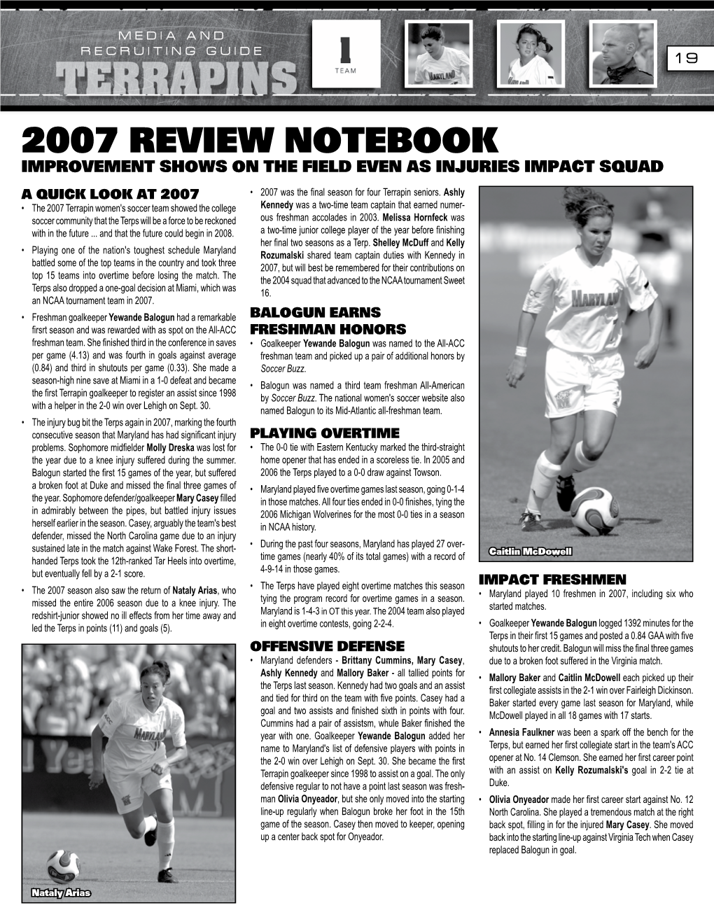 2007 Review Notebook First Team All-League Selection