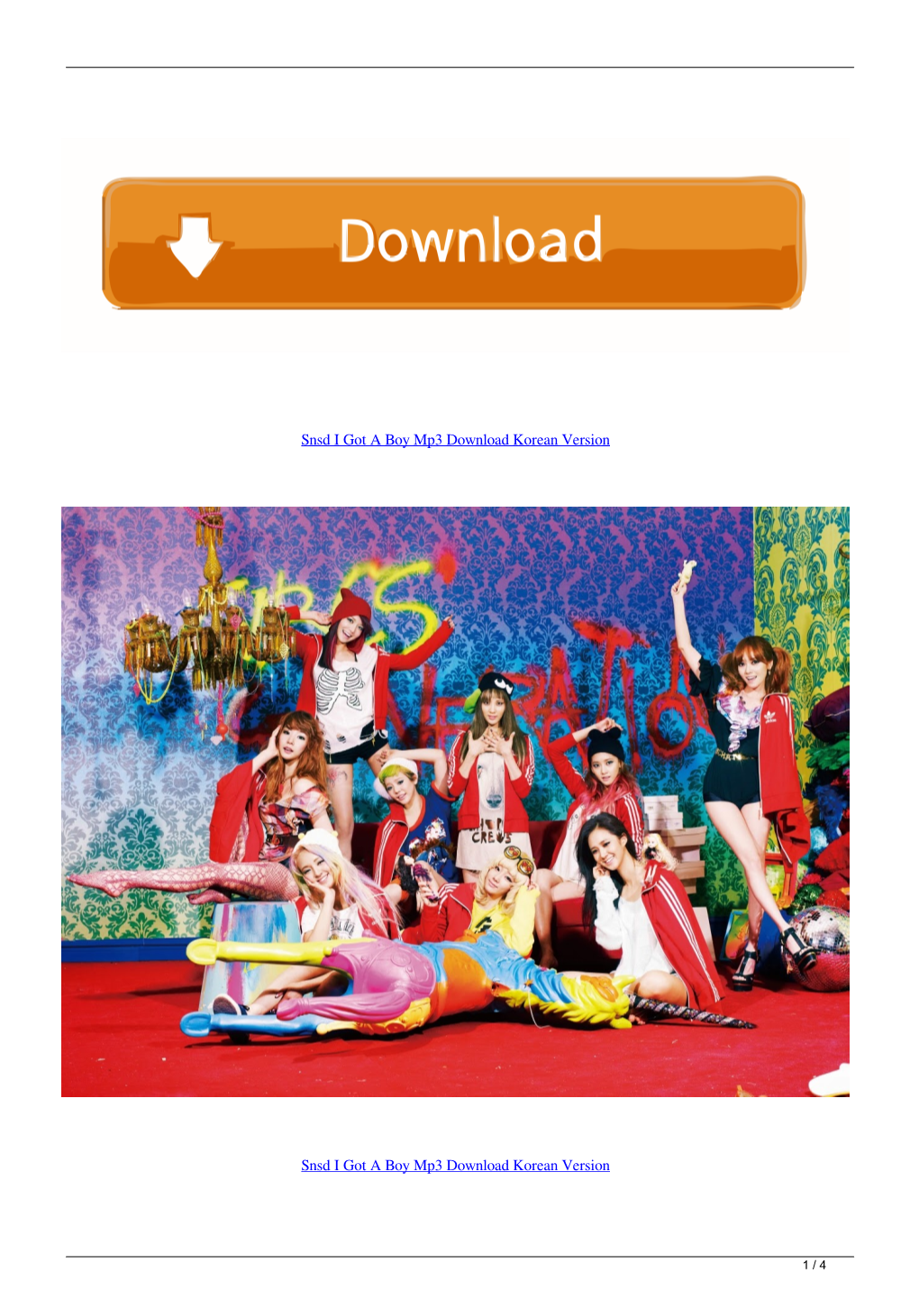 Snsd I Got a Boy Mp3 Download Korean Version