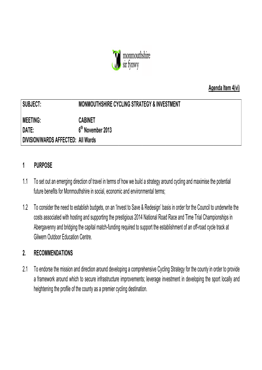 Cycling Strategy & Investment