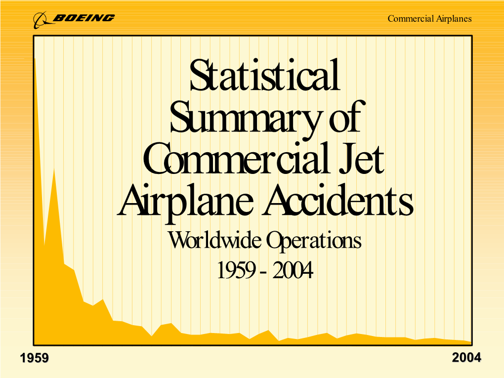 Airplane Accidents Worldwide Commercial Jet Fleet – 2004