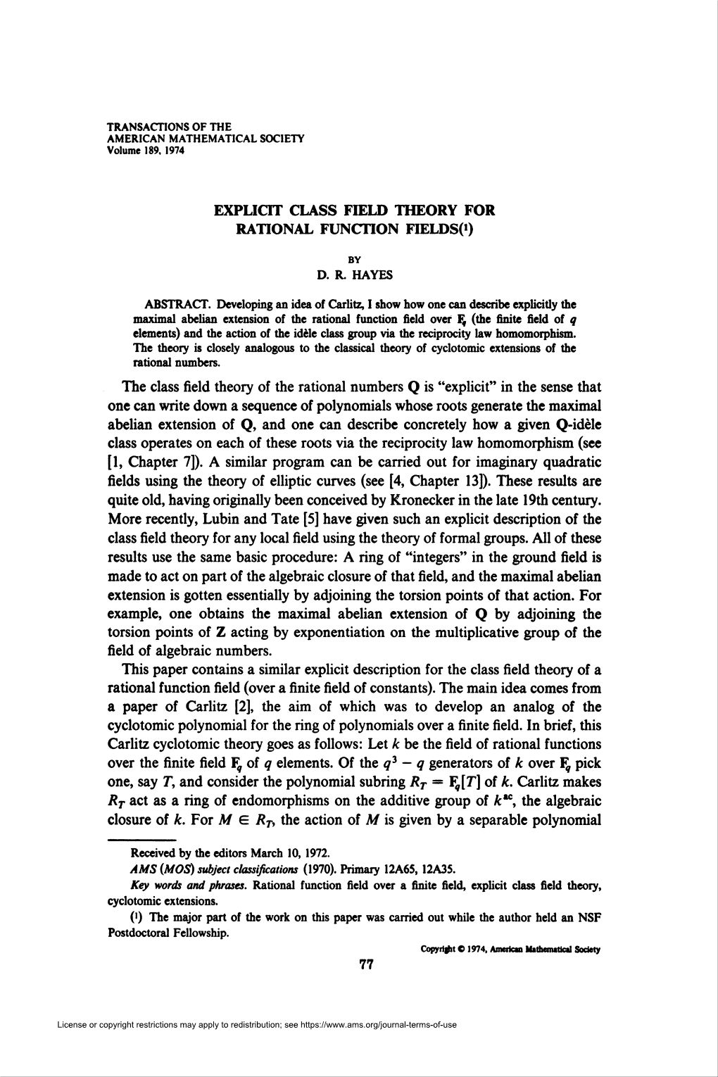 Explicit Class Field Theory for Rational Function Fieldso)