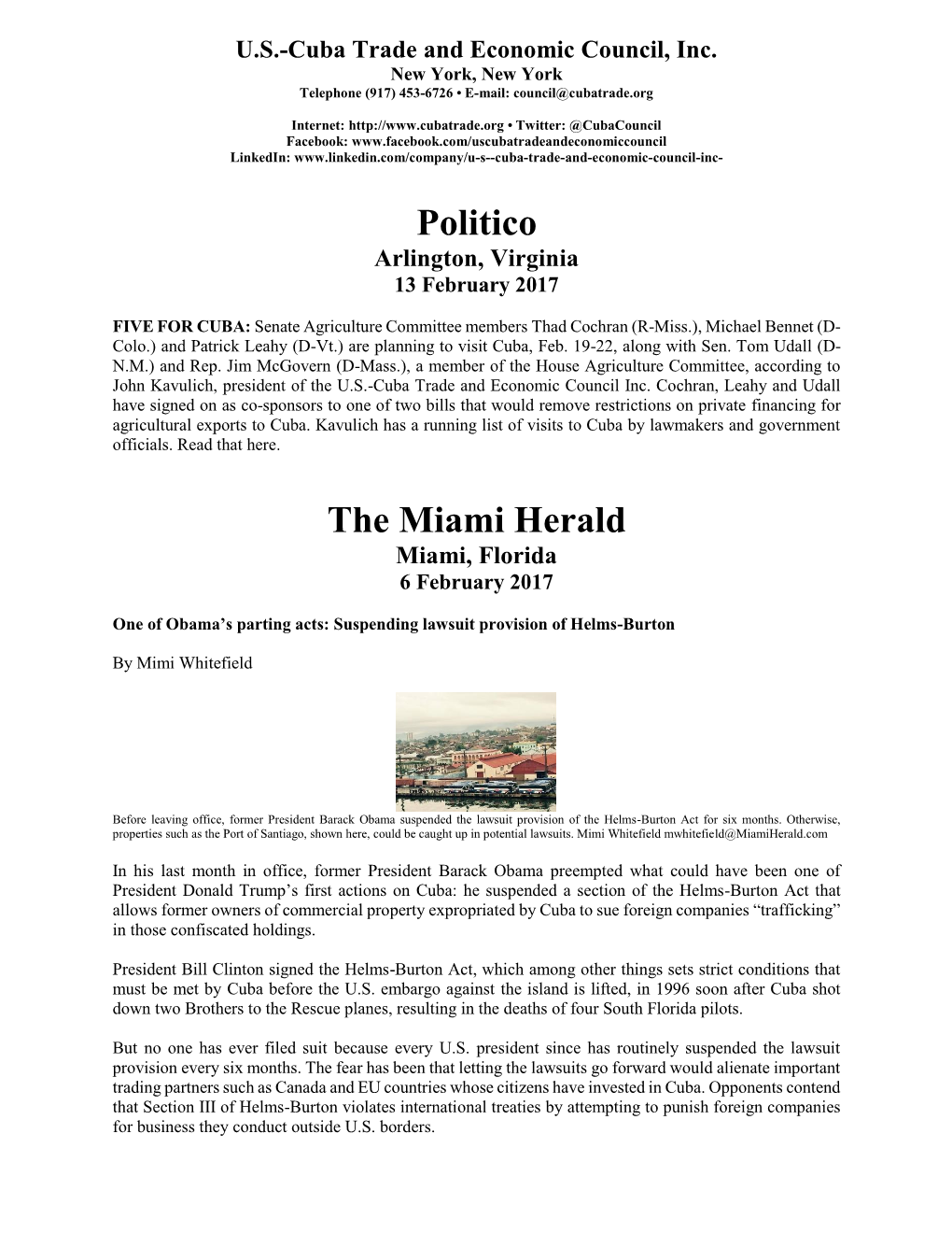 Politico the Miami Herald