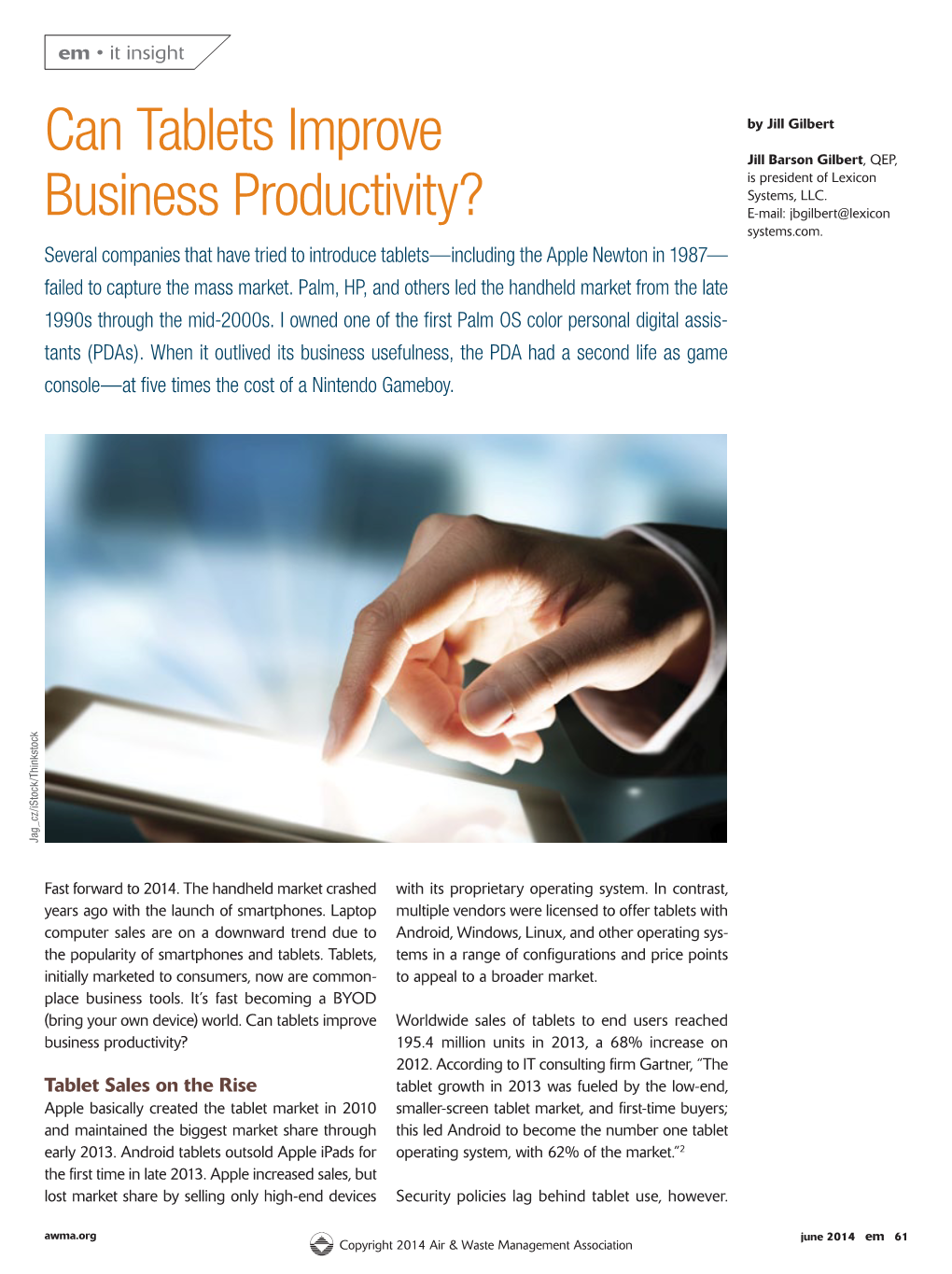 Can Tablets Improve Business Productivity?