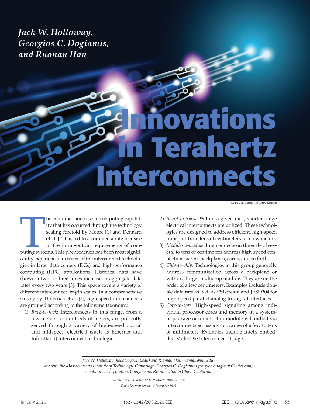Innovations in Terahertz Interconnects