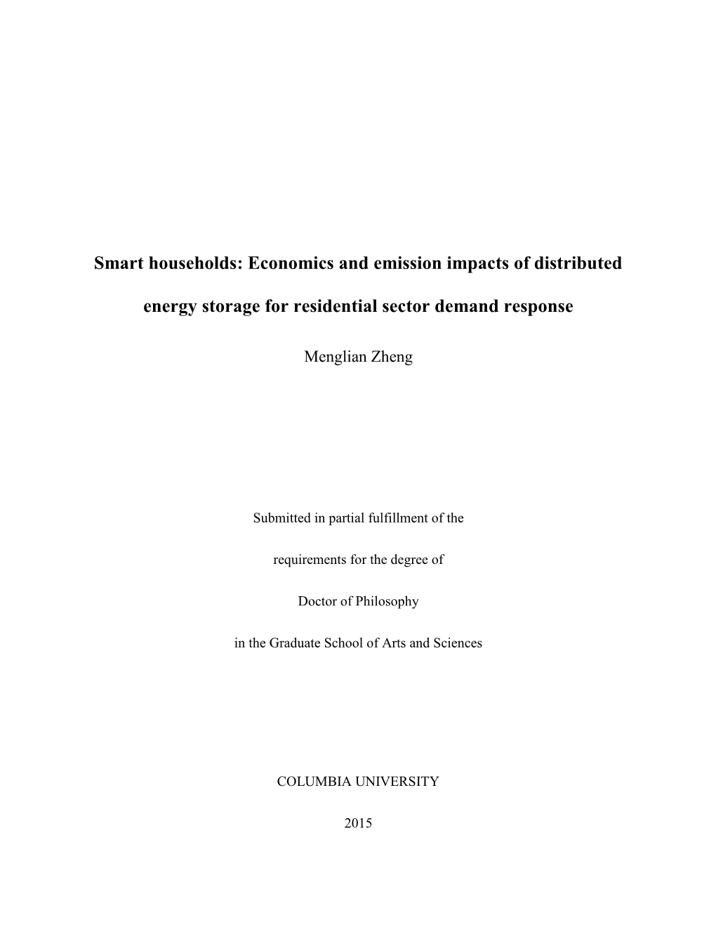 Economics and Emission Impacts of Distributed Energy Storage For