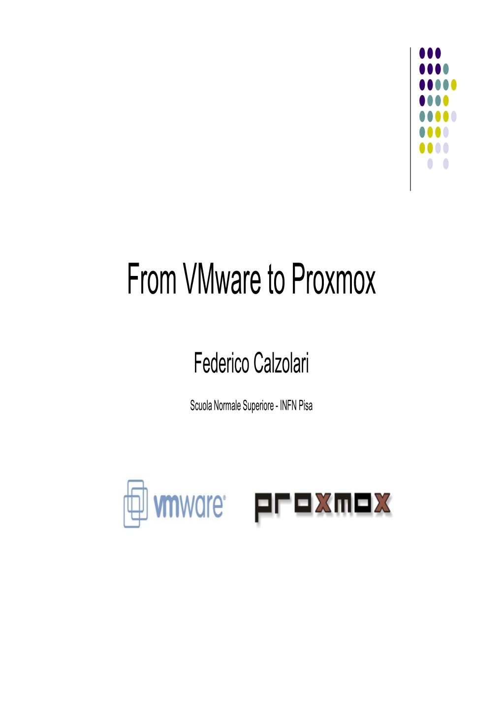 From Vmware to Proxmox