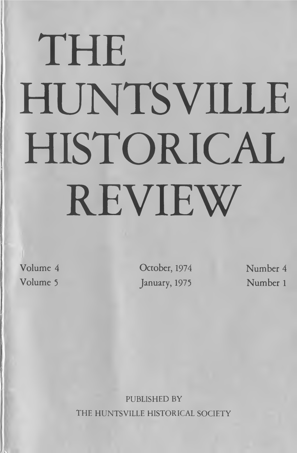 The Huntsville Historical Review