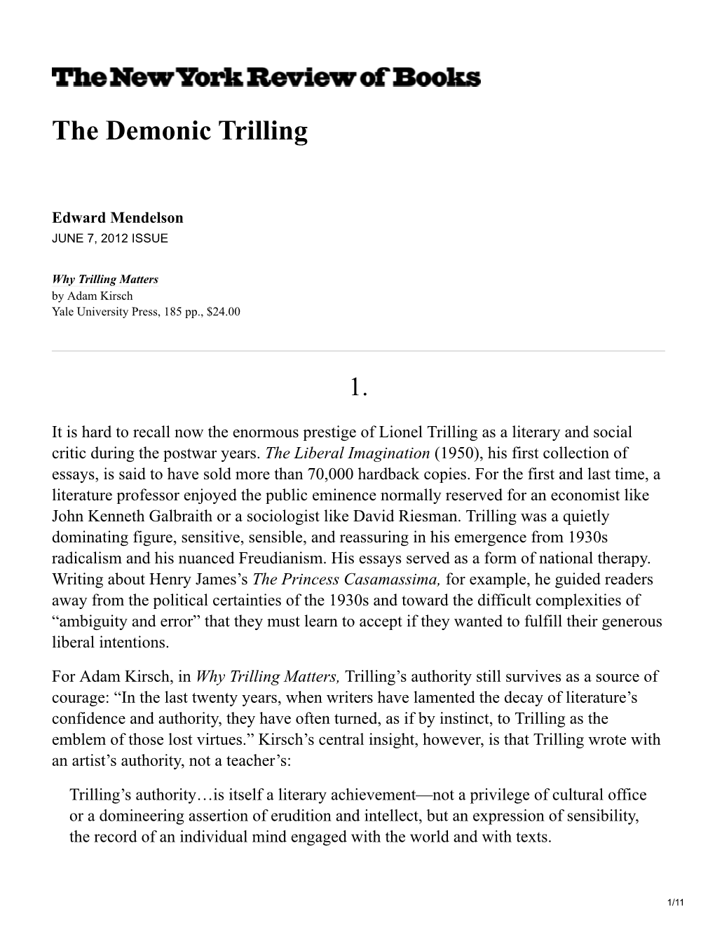 The Demonic Trilling