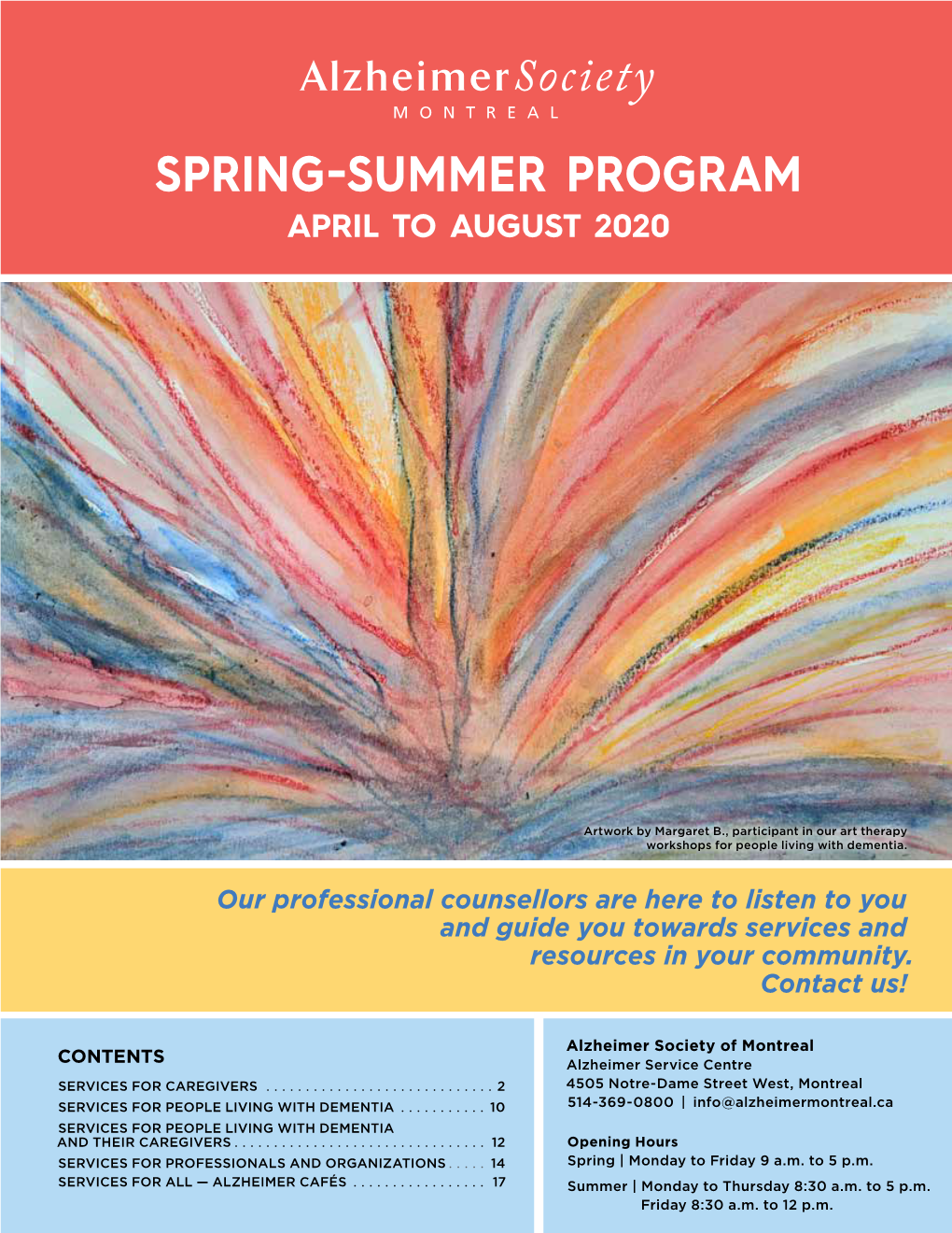 Spring-Summer Program April to August 2020