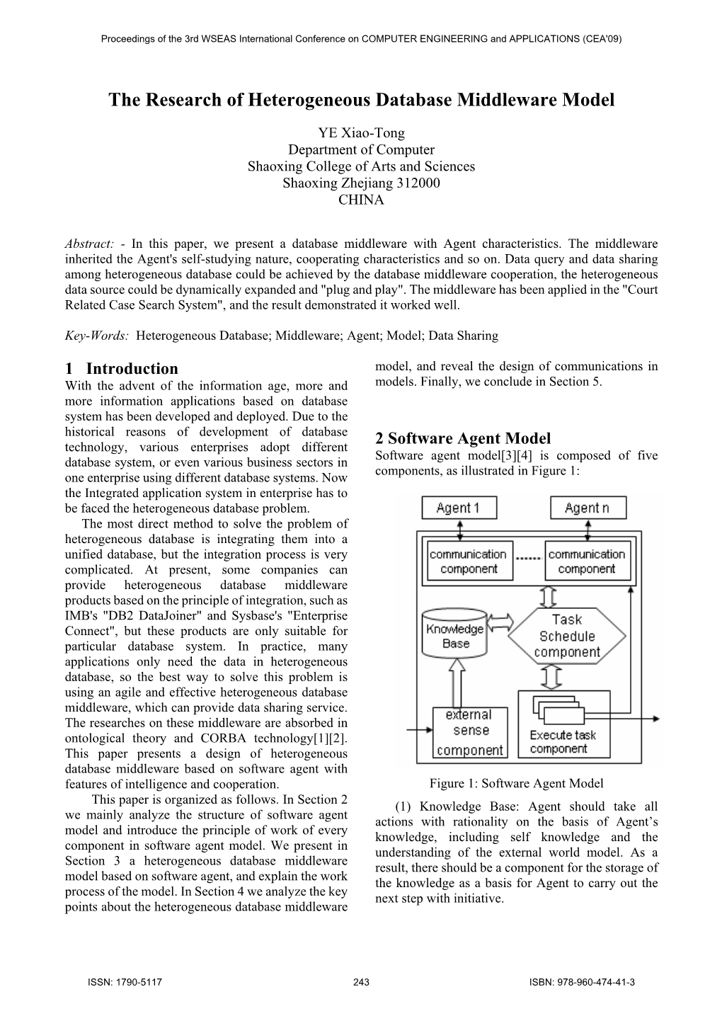 The Research of Heterogeneous Database Middleware Model