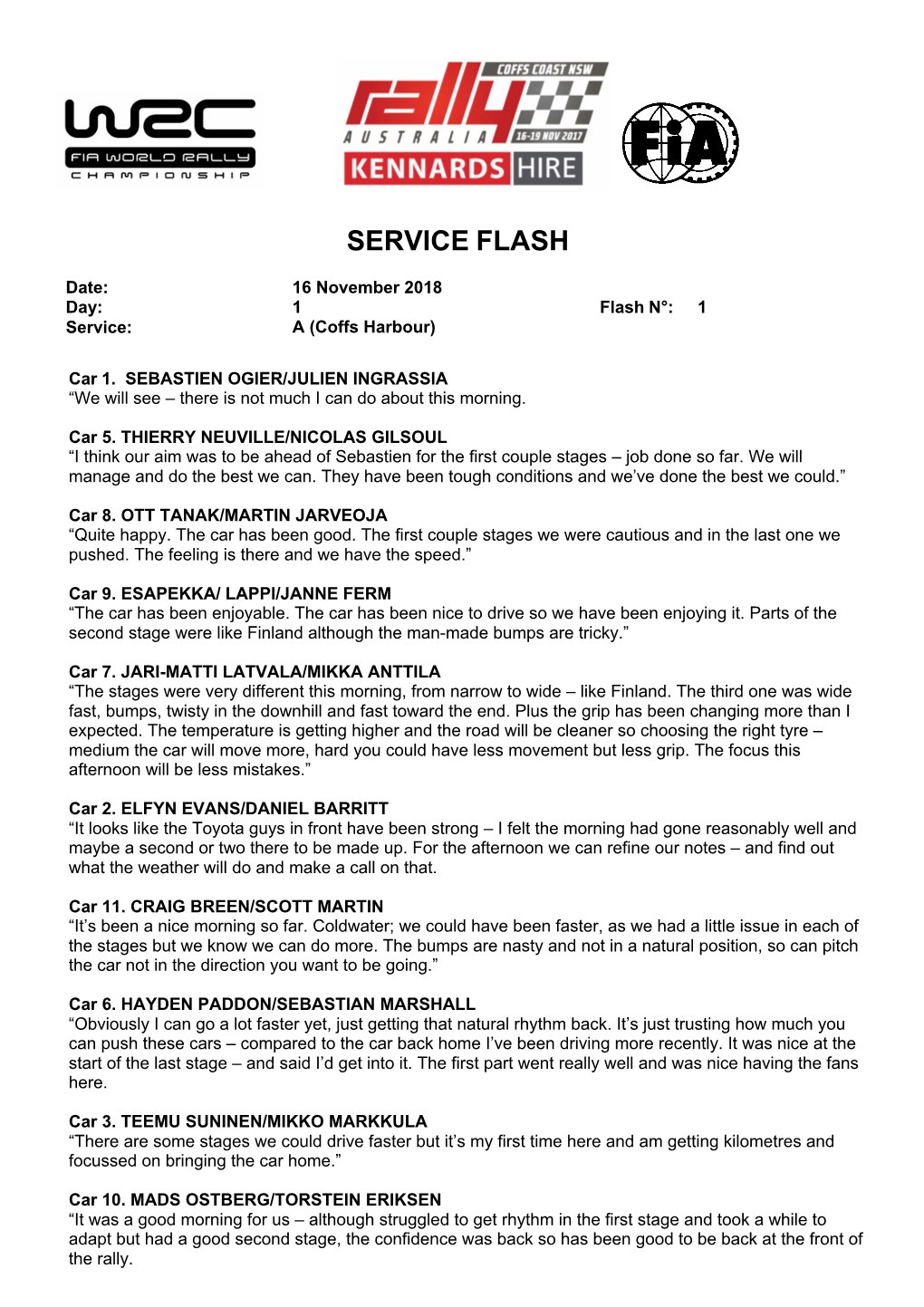 Service Flash