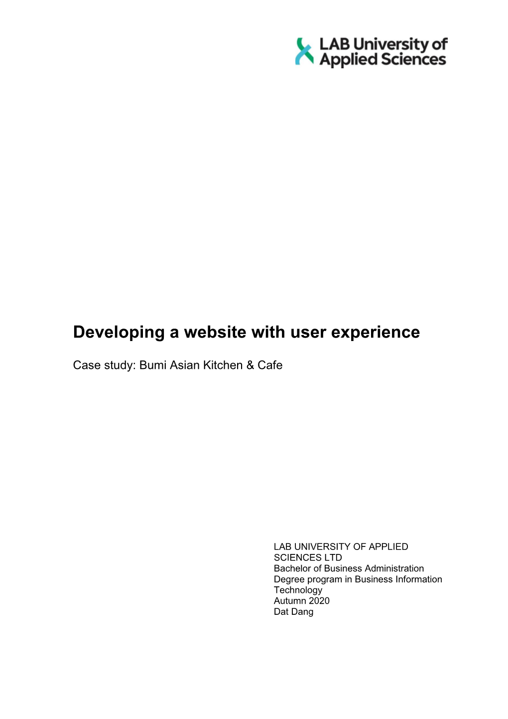 Developing a Website with User Experience