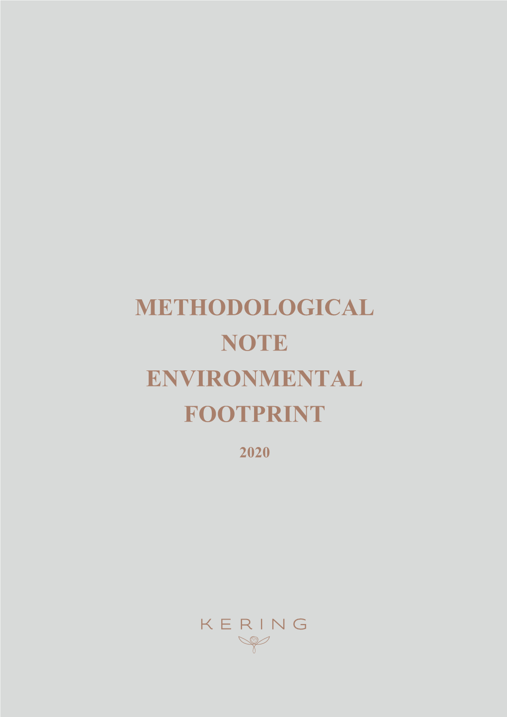 Methodological Note Environmental Footprint