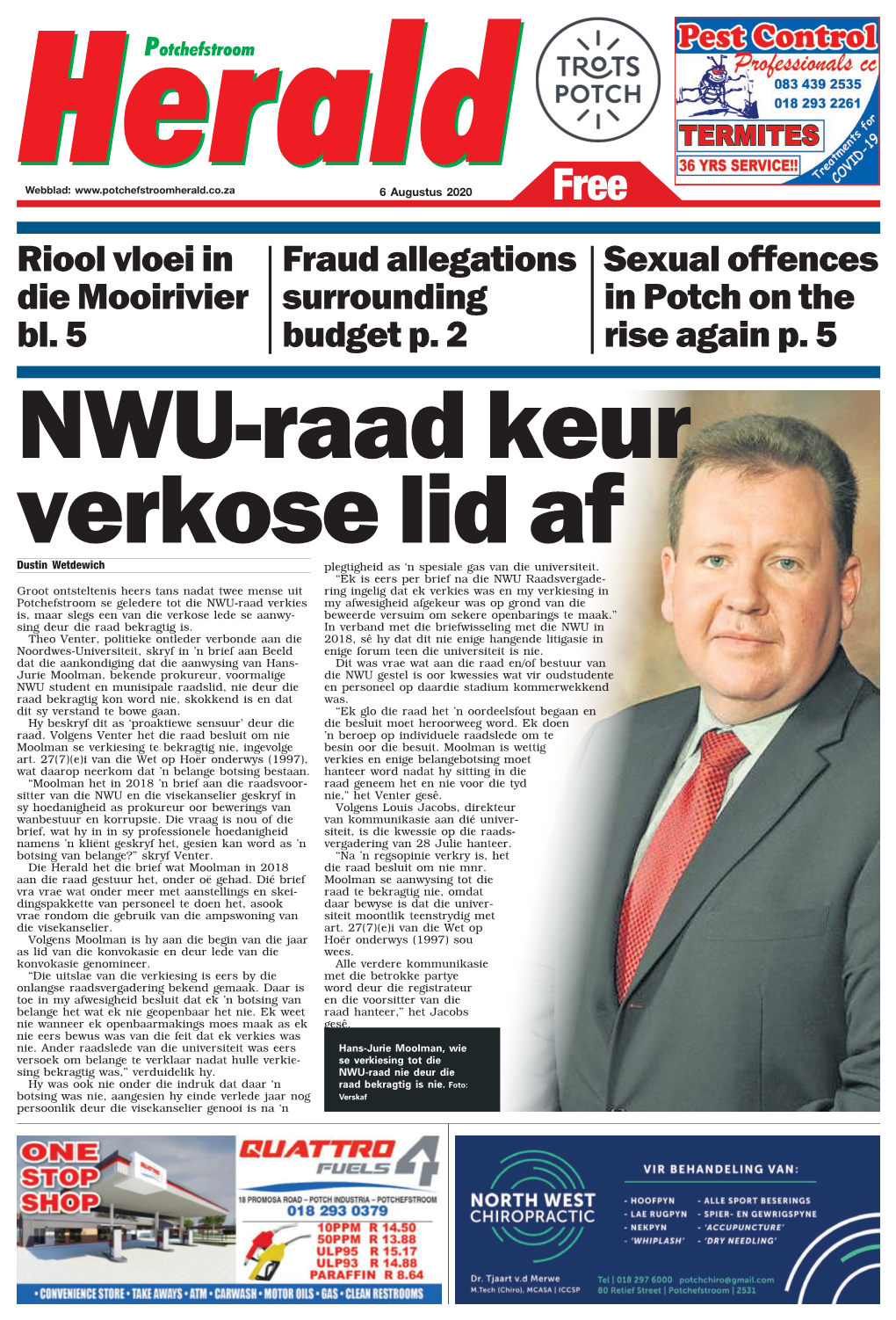 Riool Vloei in Die Mooirivier Bl. 5 Fraud Allegations Surrounding Budget P