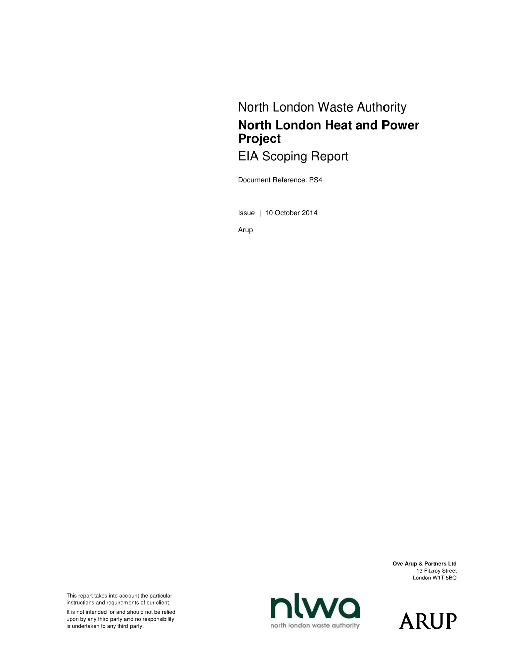 North London Waste Authority North London Heat and Power Project EIA Scoping Report