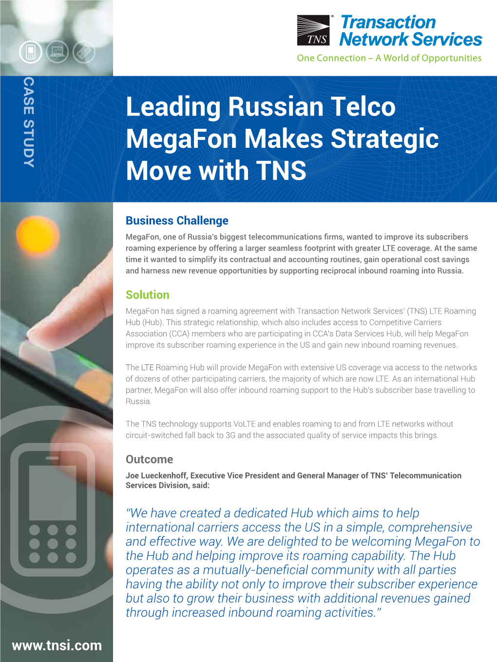 Leading Russian Telco Megafon Makes Strategic Move with TNS