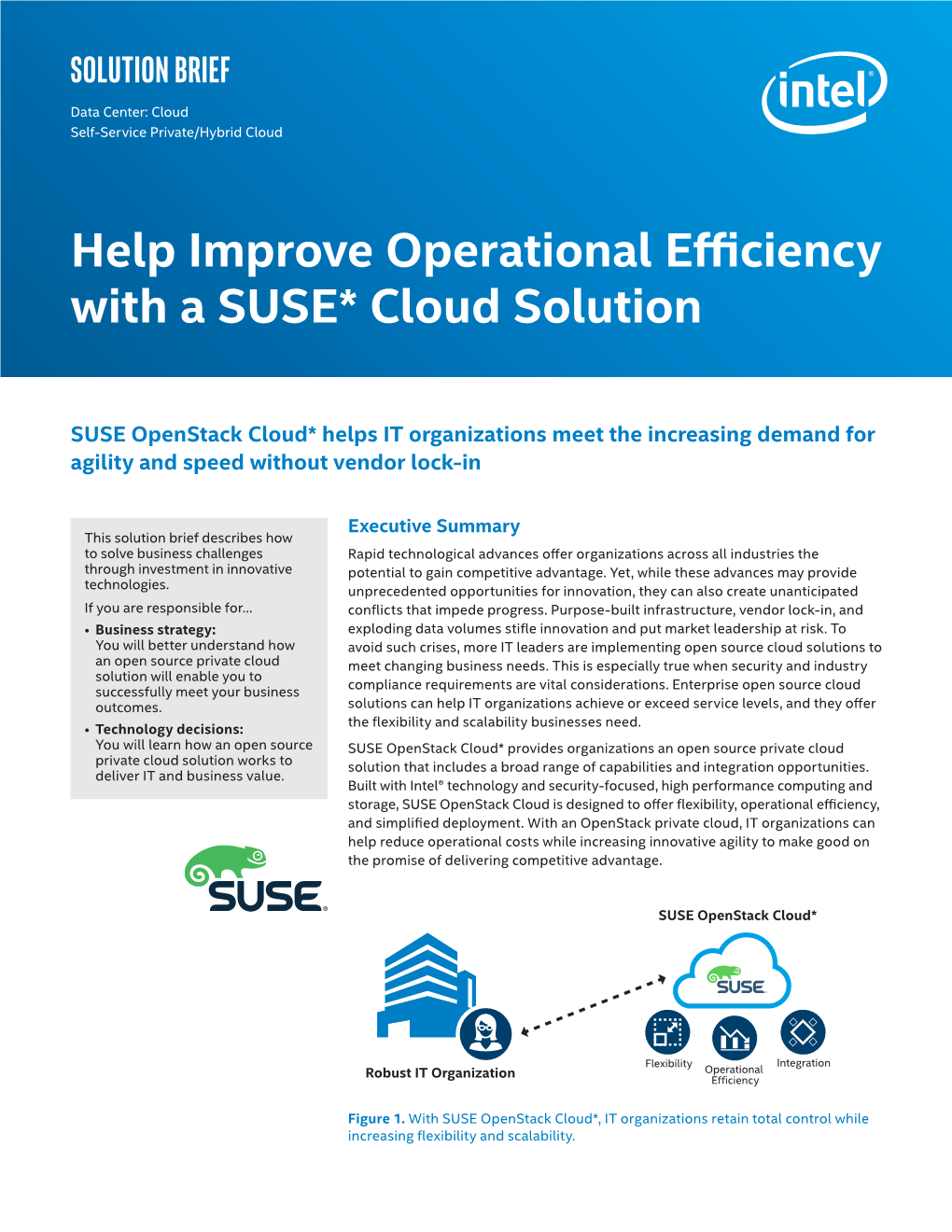 SUSE Openstack Cloud* Solution Improves Operational Efficiency