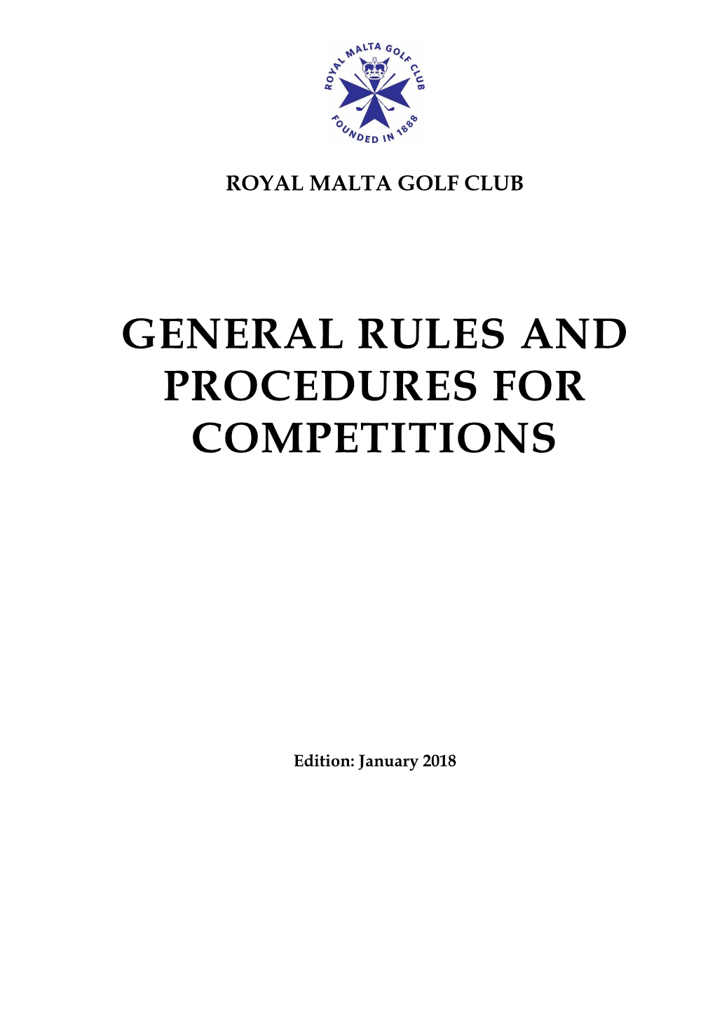 General Rules and Procedures for Competitions