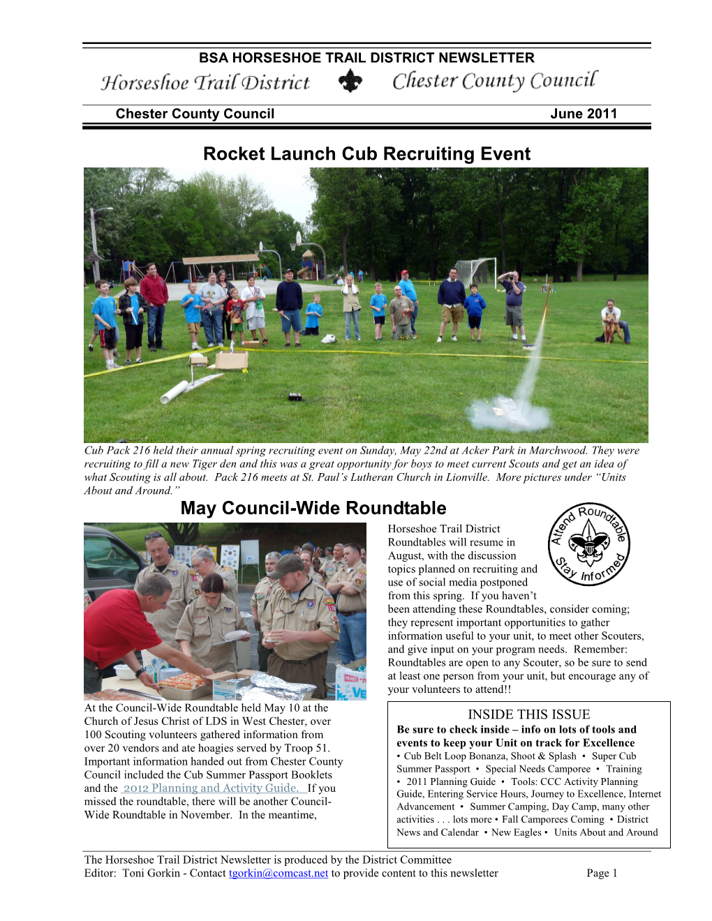 Rocket Launch Cub Recruiting Event May Council-Wide Roundtable