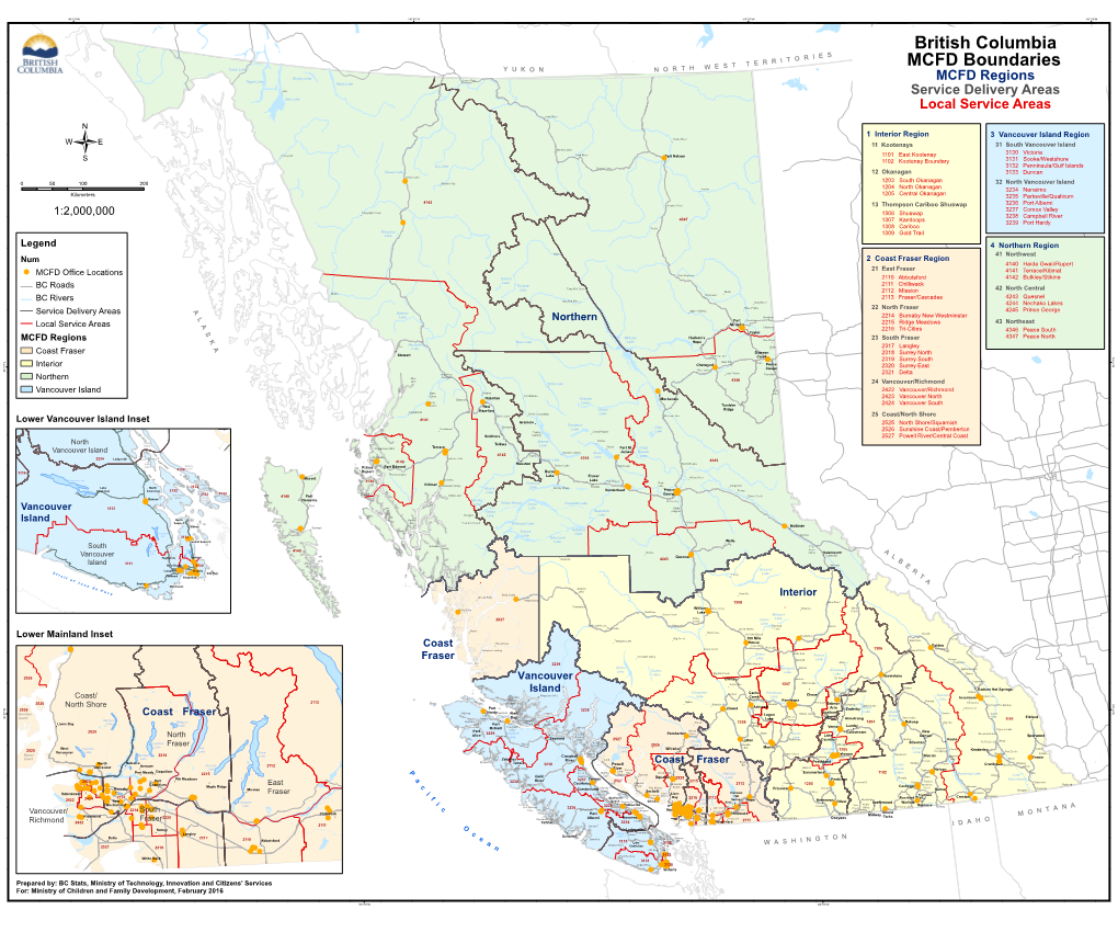 MCFD Service Delivery Areas