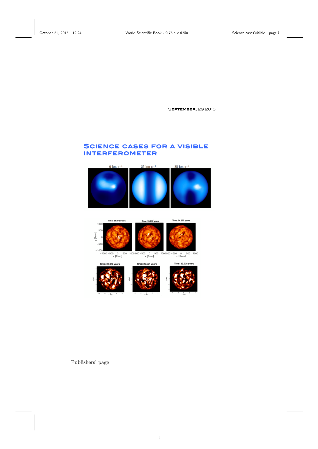 Science Cases for a Visible Interferometer