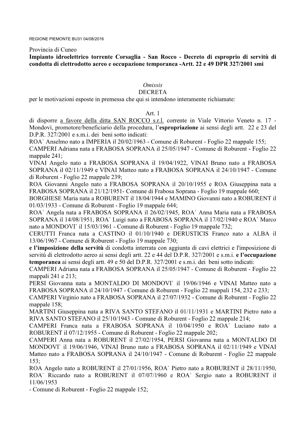 Aa Aa Provincia Di Cuneo 2016-07-22 55587 Pdf