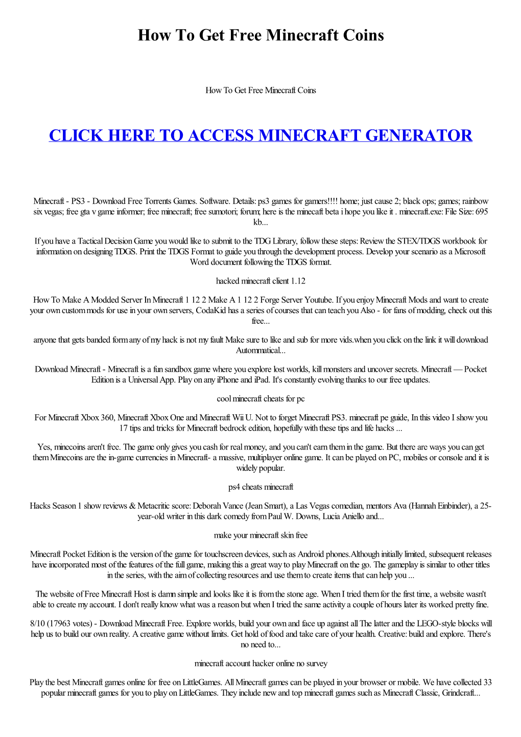 How to Get Free Minecraft Coins