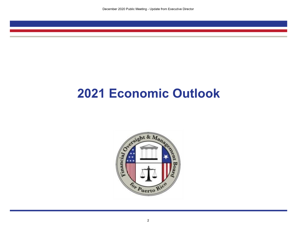 2021 Economic Outlook