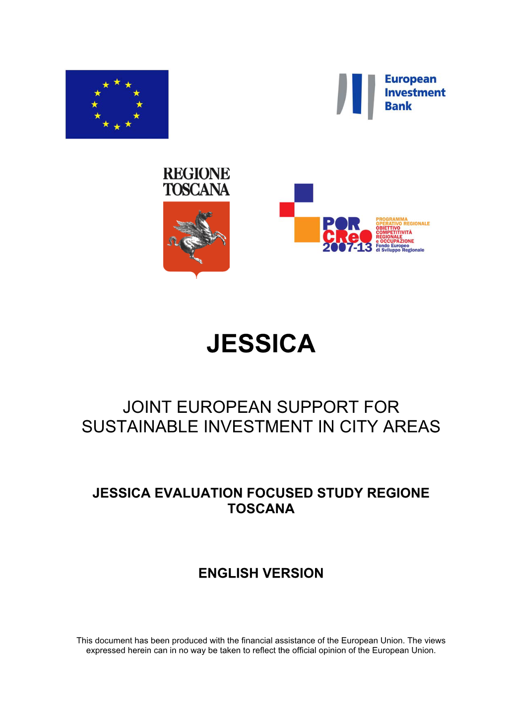 Jessica Evaluation Focused Study Regione Toscana