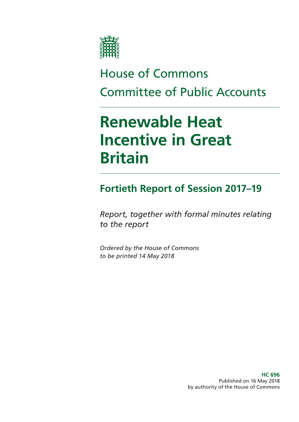 Renewable Heat Incentive in Great Britain
