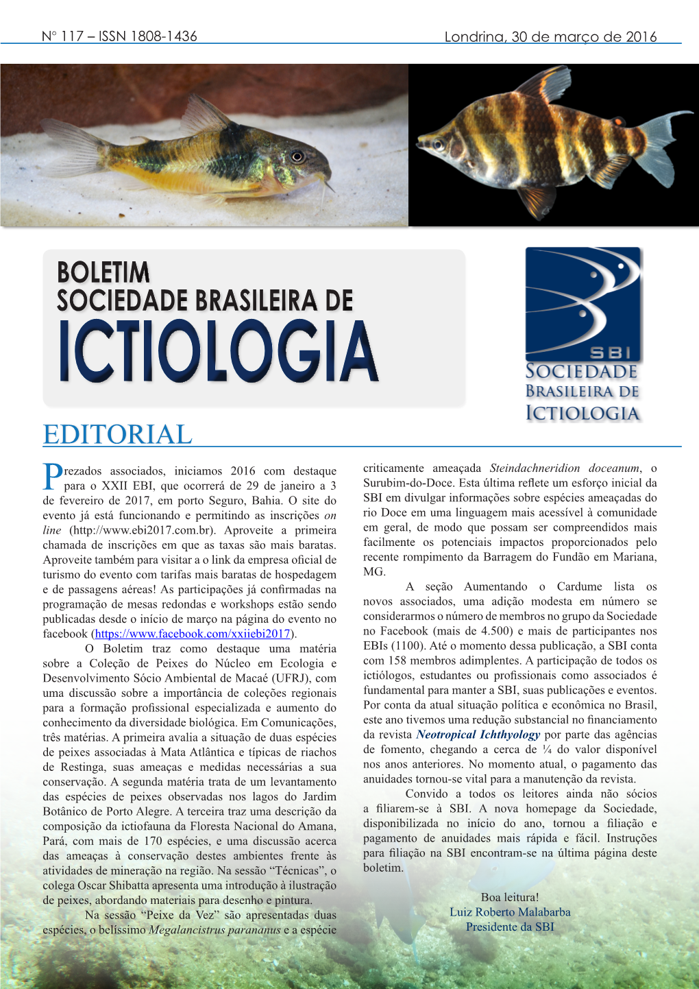Boletim Da Sociedade Brasileira De Ictiologia