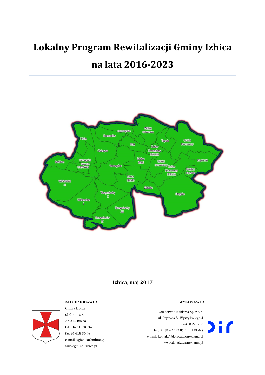 Lokalny Program Rewitalizacji Gminy Izbica Na Lata 2016-2023