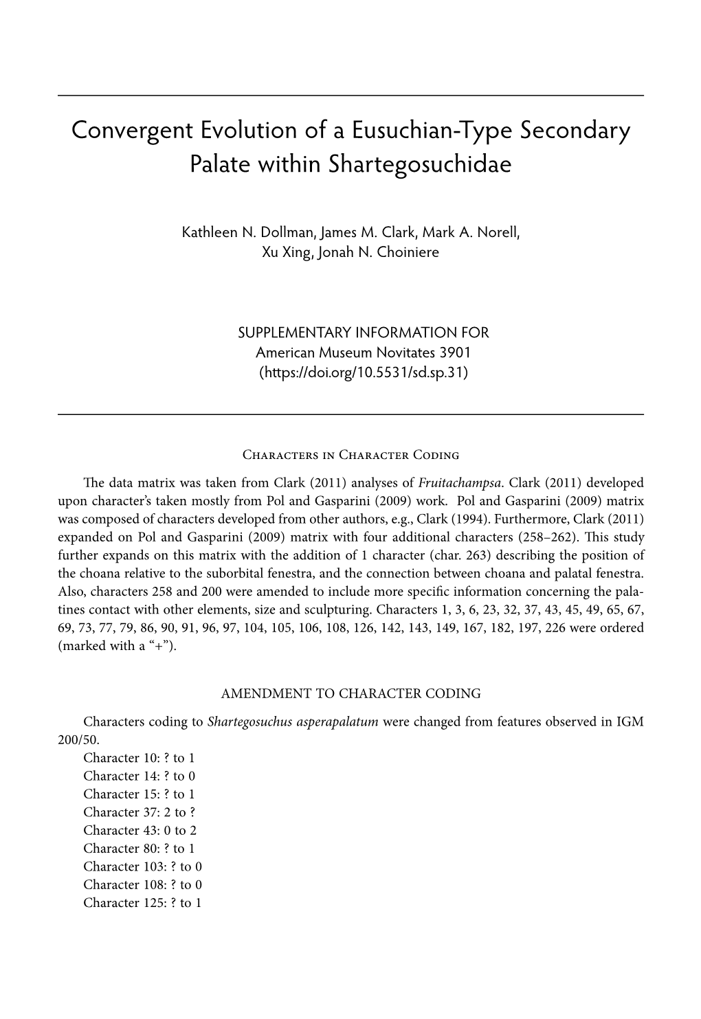 Convergent Evolution of a Eusuchian-Type Secondary Palate Within Shartegosuchidae