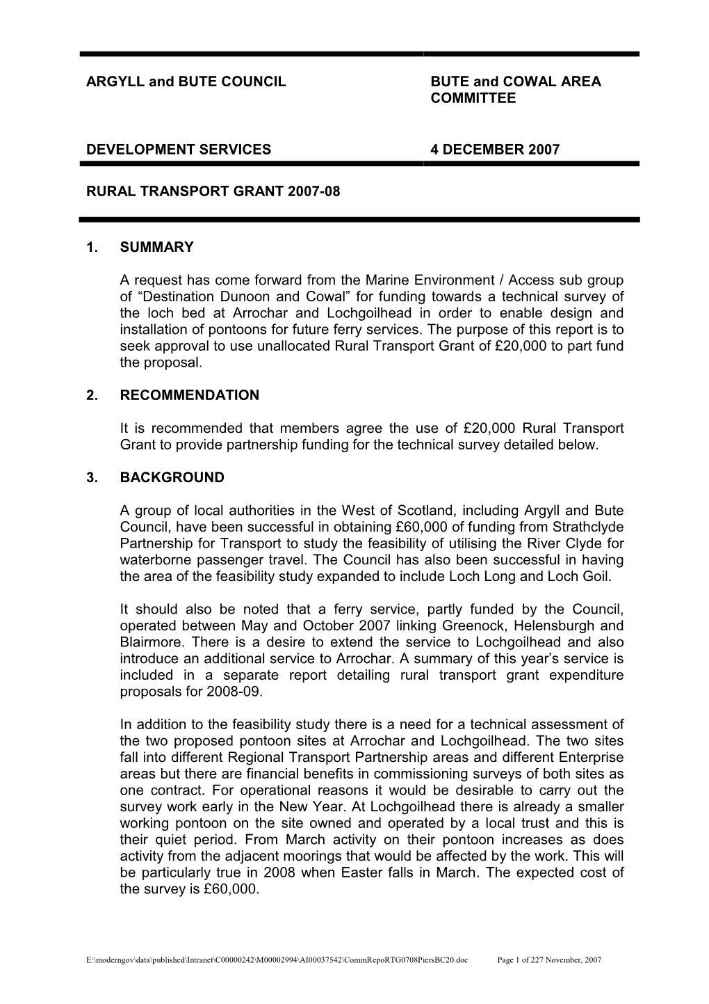 Rural Transport Grant 2007/08 PDF 72 KB